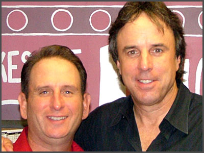 Jimmy backstage with Kevin Nealon